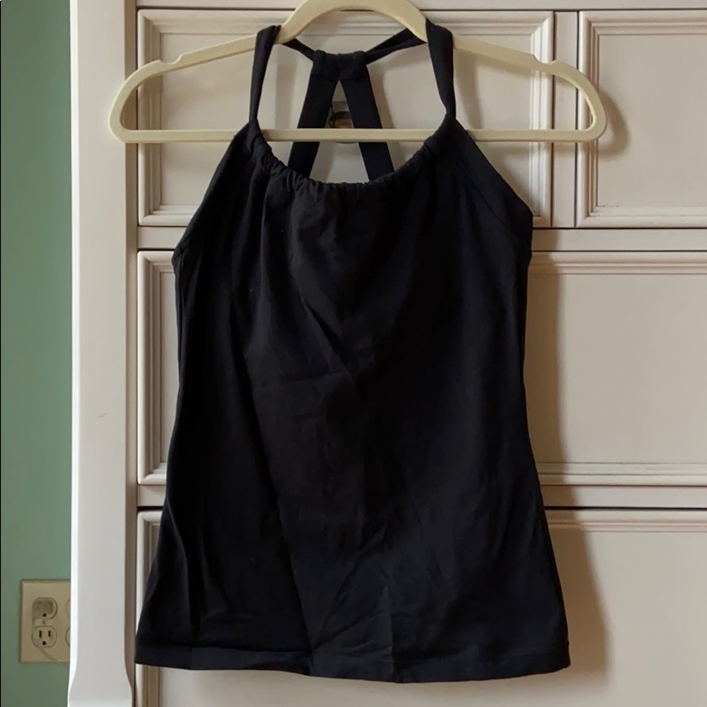 Black Prana Shelf-bra Yoga Top, size small, in EUC